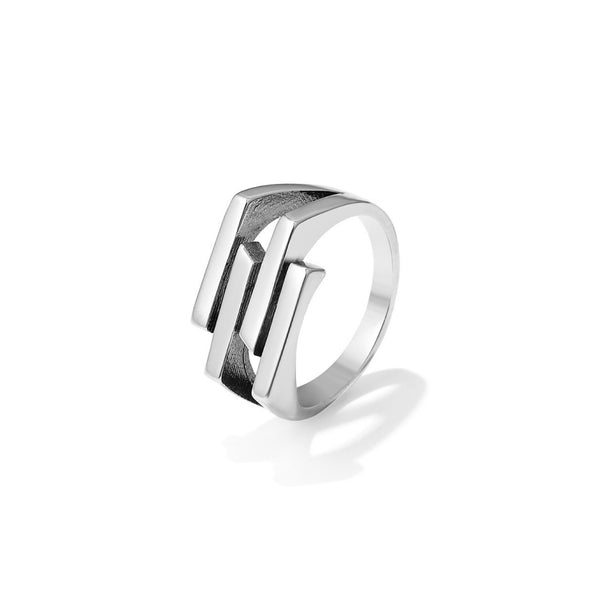 LURE | Adjustable Irregular Ring | Stainless Steel | Silver