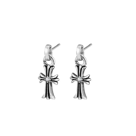 Asymmetrical Cross Earrings